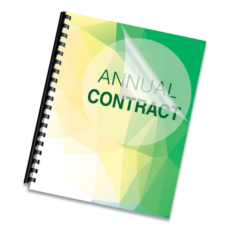 FELLOWES MFG. CO. Crystals Transparent Presentation Covers for Binding Systems, Plastic, Square Corners, 11 x 8.5, Gloss Clear, 200/Pack (FEL5204303) thumbnail 2