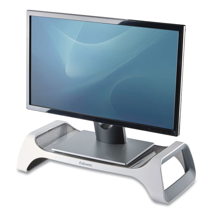 FELLOWES MFG. CO. I-Spire Series Monitor Lift, 20" x 8.88" x 4.88", White/Gray, Supports 25 lbs (FEL9311101) thumbnail 2