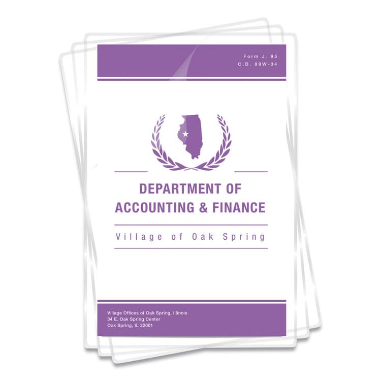 FELLOWES MFG. CO. Laminating Pouches, 3 mil, 9" x 14.5", Gloss Clear, 50/Pack (FEL52226) thumbnail 2