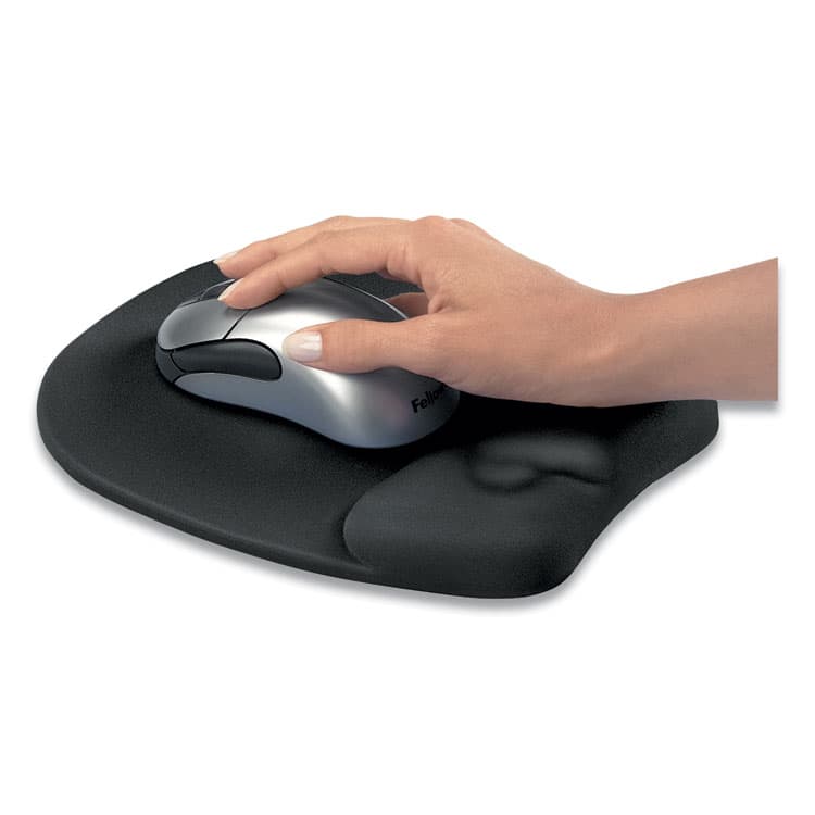 FELLOWES MFG. CO. Memory Foam Mouse Pad with Wrist Rest, 7.93 x 9.25, Black (FEL9176501) thumbnail 4