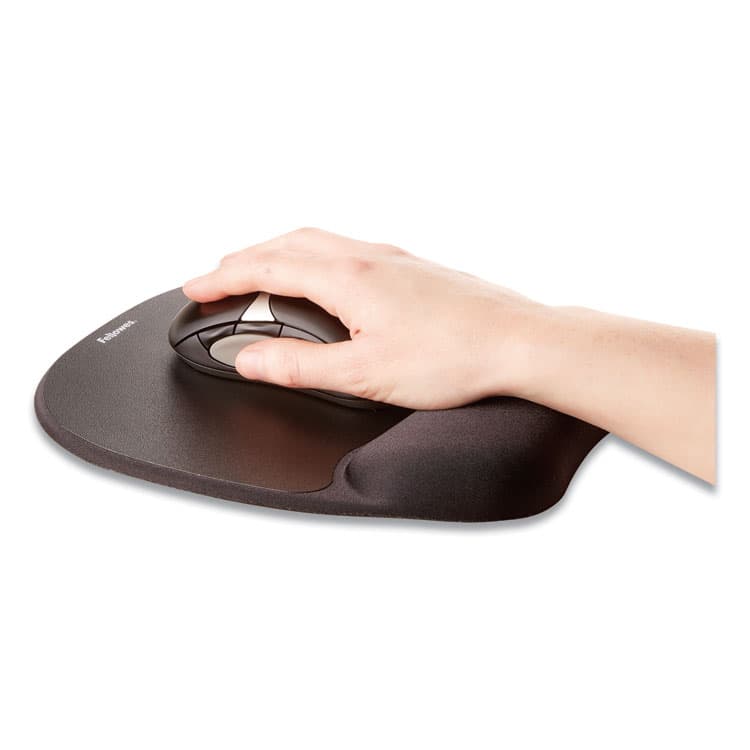 FELLOWES MFG. CO. Memory Foam Mouse Pad with Wrist Rest, 7.93 x 9.25, Black (FEL9176501) thumbnail 3