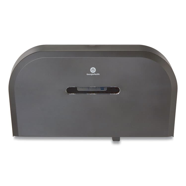 GEORGIA PACIFIC Jumbo Jr. Bathroom Tissue Dispenser, Double Roll, 22.1 x 4.8 x 12.1, Black (GPC59210)