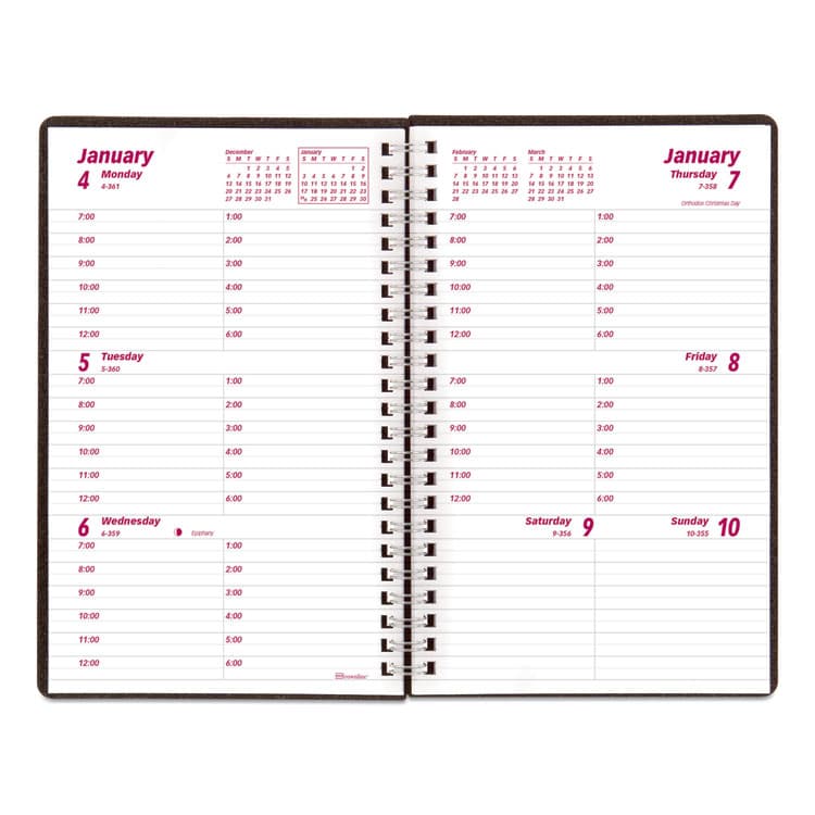 REDIFORM OFFICE PRODUCTS DuraFlex Weekly Planner, 8 x 5, Black Cover, 12-Month (Jan to Dec): 2026 (REDCB75VBLK) thumbnail 2
