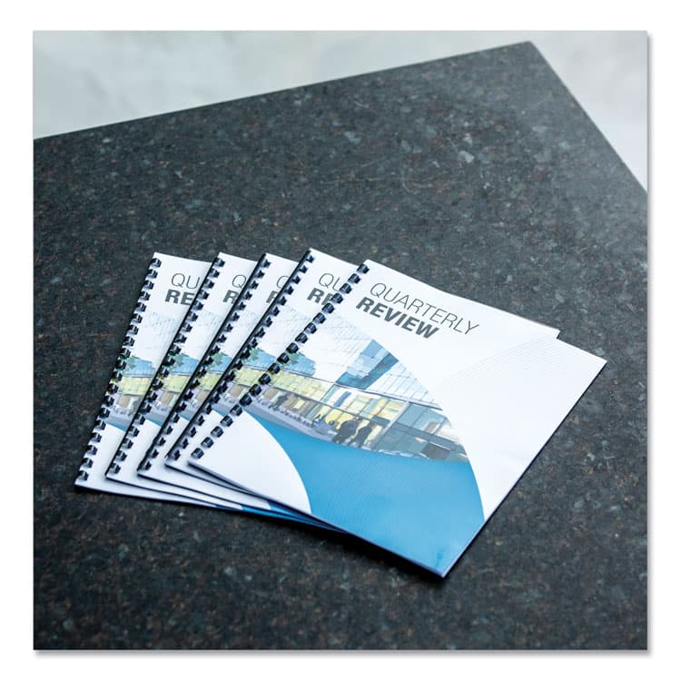 FELLOWES MFG. CO. Plastic Comb Bindings for 11 x 8.5 Documents, 19 Rings, 0.31" (40-Sheet) Capacity, Black, 100/Pack (FEL52507) thumbnail 2