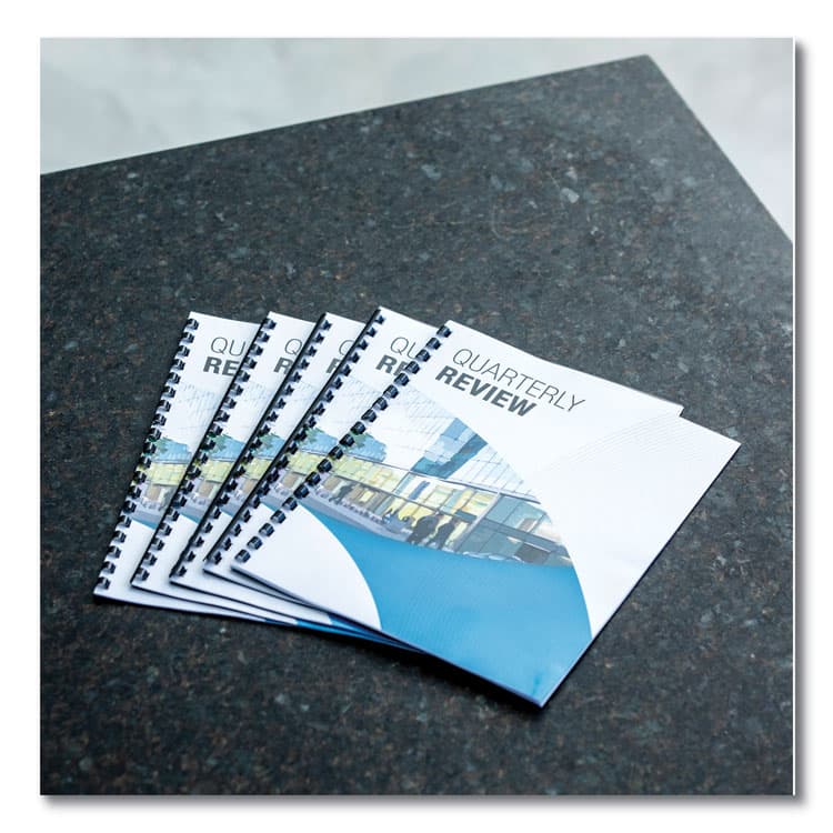 FELLOWES MFG. CO. Plastic Comb Bindings for 11 x 8.5 Documents, 19 Rings, 0.63" (120-Sheet) Capacity, Black, 100/Pack (FEL52327) thumbnail 2