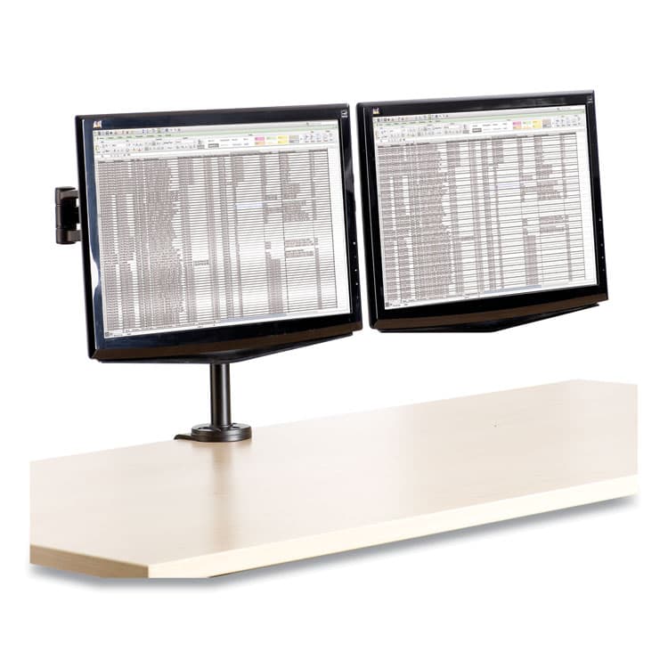 FELLOWES MFG. CO. Professional Series Depth Adjustable Dual Monitor Arm, 360 deg Rotation, 37 deg Tilt, 360 deg Pan, Black, Supports 24 lb (FEL8041701) thumbnail 3