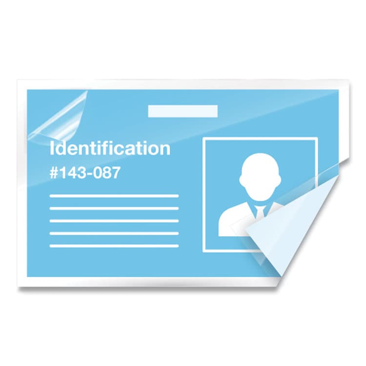 FELLOWES MFG. CO. Self-Adhesive Laminating Pouches, 5 mil, 3.88" x 2.38", Gloss Clear, 5/Pack (FEL5220101) thumbnail 2