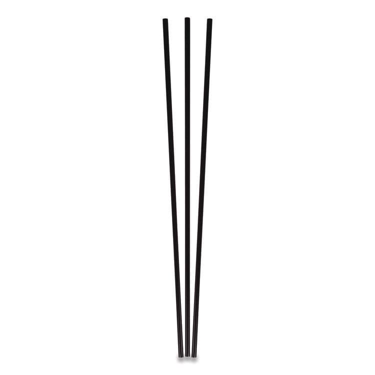 BERK ENTERPRISES Unwrapped Round Stirrers, 7.75", Polypropylene, Black, 500/Pack (BSQ1241207) thumbnail 2
