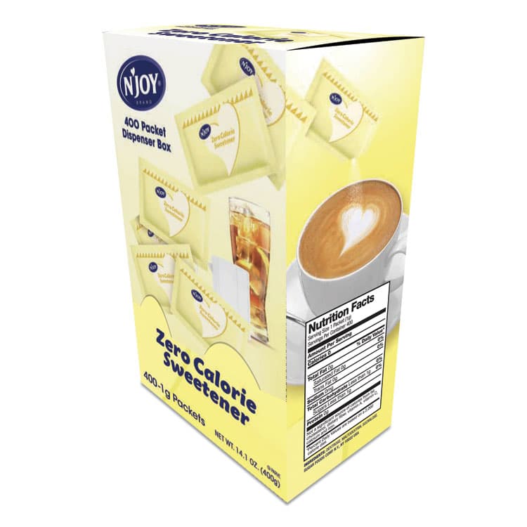 SUGAR FOODS CORPORATION Yellow Sucralose Zero Calorie Sweetener, 0.04 oz Packet, 400/Box (NJO83220) thumbnail 3