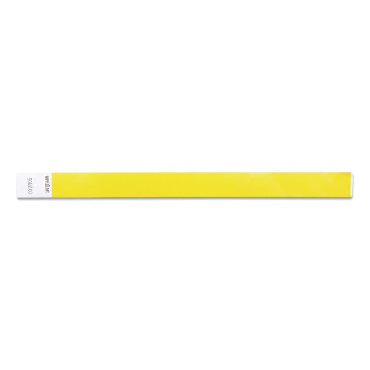 BAUMGARTENS Security Wristbands, Sequentially Numbered, 10" x 0.75", Yellow, 100/Pack (BAU85070) thumbnail 3