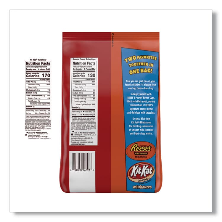 THE HERSHEY COMPANY Miniatures Variety Pack, Assorted, 35 oz (HRS99983) thumbnail 2