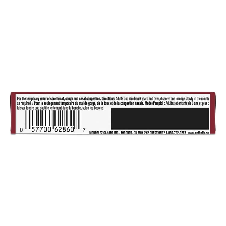 MONDELEZ INTERNATIONAL Mentho-Lyptus Cough and Sore Throat Lozenges, Cherry, 9/Pack, 20 Packs/Box (HLLAMC62476) thumbnail 4