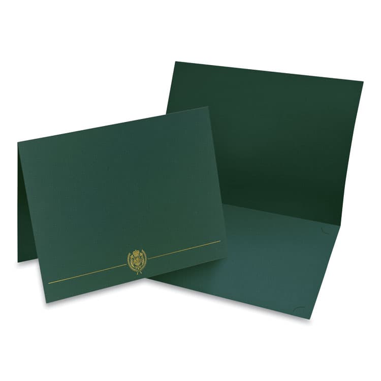 COSCO Classic Crest Certificate Covers, 9.38 x 12, Hunter, 5/Pack (GRP903118) thumbnail 2