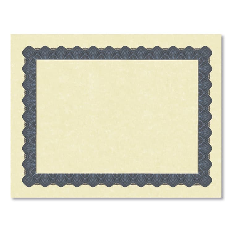 COSCO Metallic Border Certificates, 11 x 8.5, Ivory/Blue with Blue Border, 100/Pack (GRP934400) thumbnail 2