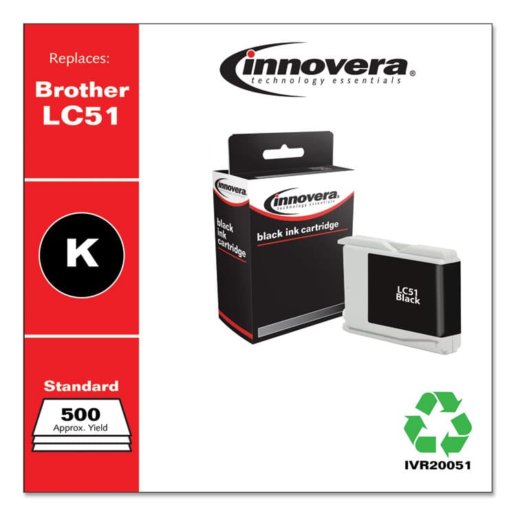 INNOVERA Remanufactured Black Ink, Replacement for LC51BK, 500 Page-Yield (IVR20051) thumbnail 2
