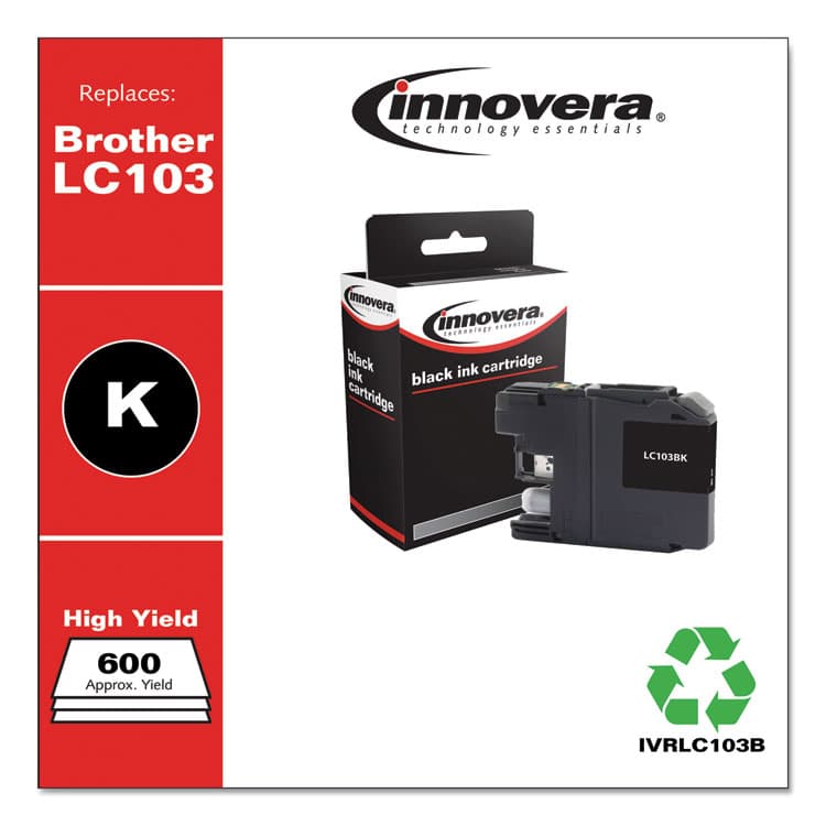 INNOVERA Remanufactured Black High-Yield Ink, Replacement for LC103BK, 600 Page-Yield (IVRLC103B) thumbnail 2