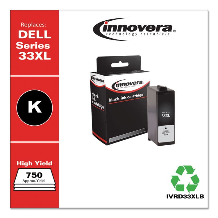 INNOVERA Remanufactured Black Ink, Replacement for 33XL (T9FKK331-7377), 750 Page-Yield (IVRD33XLB) thumbnail 2