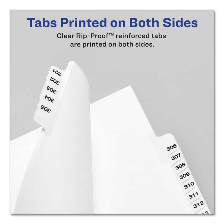 AVERY PRODUCTS CORPORATION Preprinted Legal Exhibit Side Tab Index Dividers, Avery Style, 10-Tab, 3, 11 x 8.5, White, 25/Pack (AVE11913) thumbnail 2