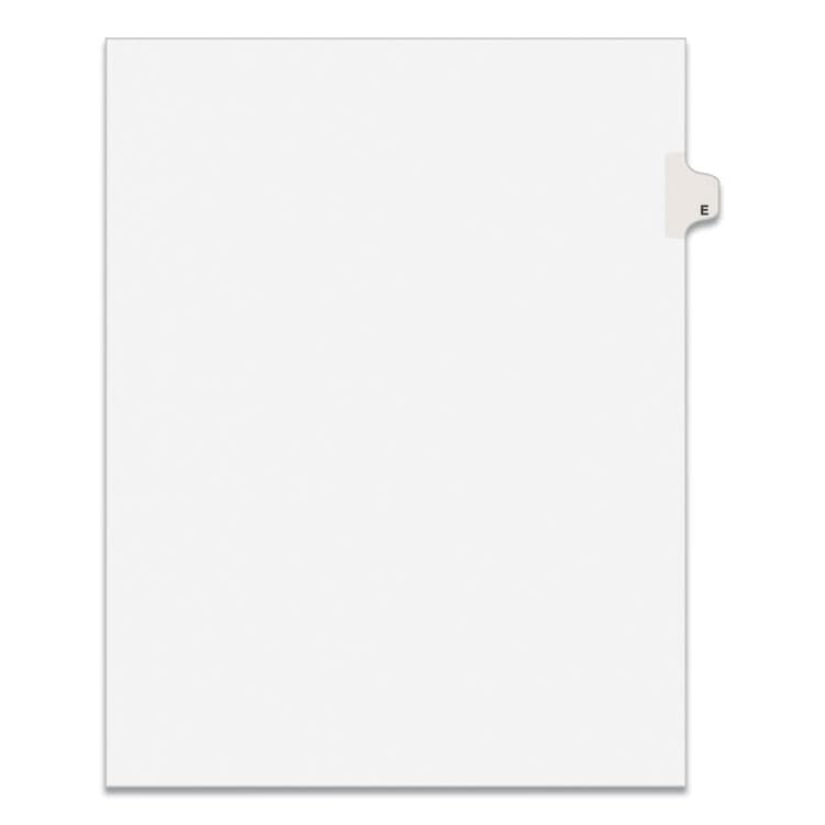 AVERY PRODUCTS CORPORATION Preprinted Legal Exhibit Side Tab Index Dividers, Avery Style, 26-Tab, E, 11 x 8.5, White, 25/Pack, (1405) (AVE01405)