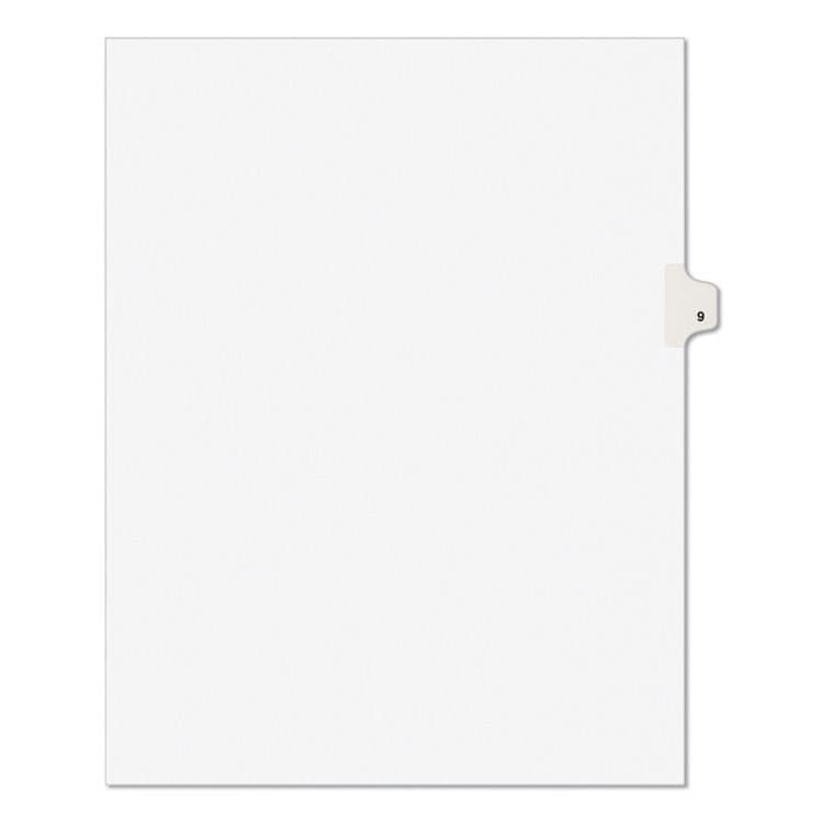 AVERY PRODUCTS CORPORATION Preprinted Legal Exhibit Side Tab Index Dividers, Avery Style, 10-Tab, 9, 11 x 8.5, White, 25/Pack (AVE11919)