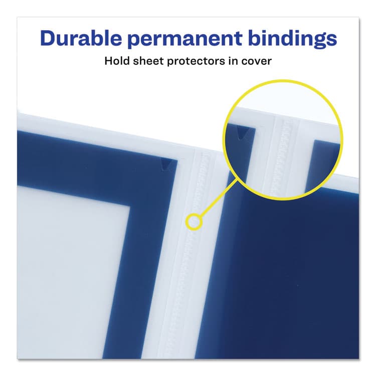 AVERY PRODUCTS CORPORATION Flexi-View Six-Pocket Organizer, Accommodates (150) 11 x 8.5 Sheets, Translucent Navy Blue (AVE47696) thumbnail 4