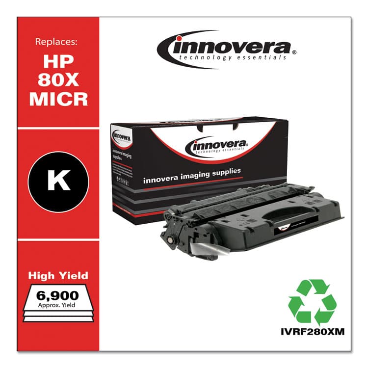 INNOVERA Remanufactured Black High-Yield MICR Toner, Replacement for 80XM (CF280XM), 6,900 Page-Yield (IVRF280XM) thumbnail 2