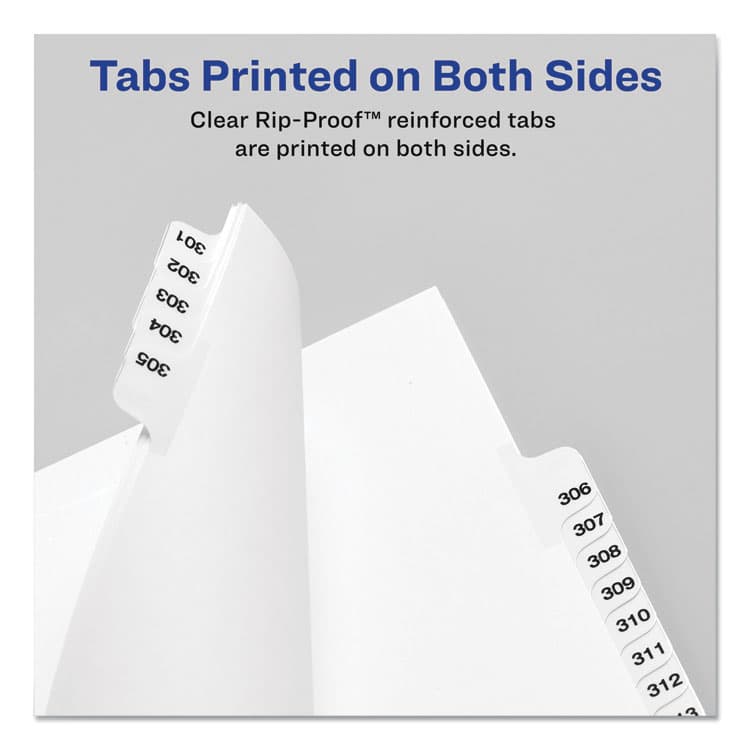 AVERY PRODUCTS CORPORATION Preprinted Legal Exhibit Side Tab Index Dividers, Avery Style, 25-Tab, 51 to 75, 11 x 8.5, White, 1 Set, (1332) (AVE01332) thumbnail 2