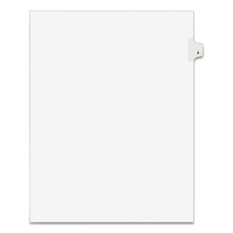 AVERY PRODUCTS CORPORATION Preprinted Legal Exhibit Side Tab Index Dividers, Avery Style, 10-Tab, 4, 11 x 8.5, White, 25/Pack (AVE11914)