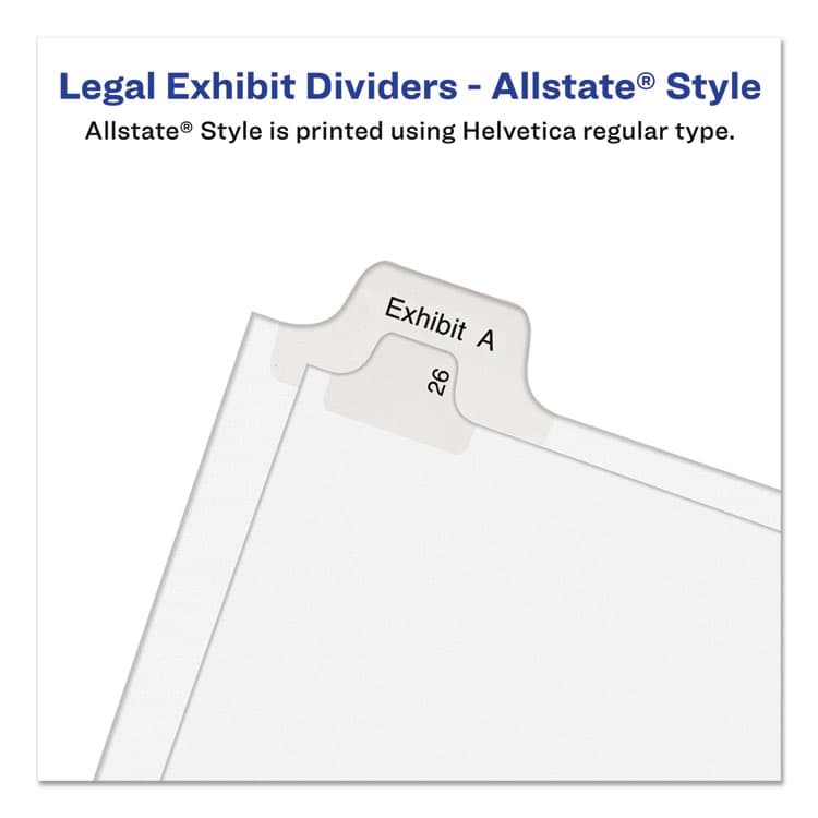AVERY PRODUCTS CORPORATION Preprinted Legal Exhibit Side Tab Index Dividers, Allstate Style, 25-Tab, 101 to 125, 11 x 8.5, White, 1 Set, (1705) (AVE01705) thumbnail 3