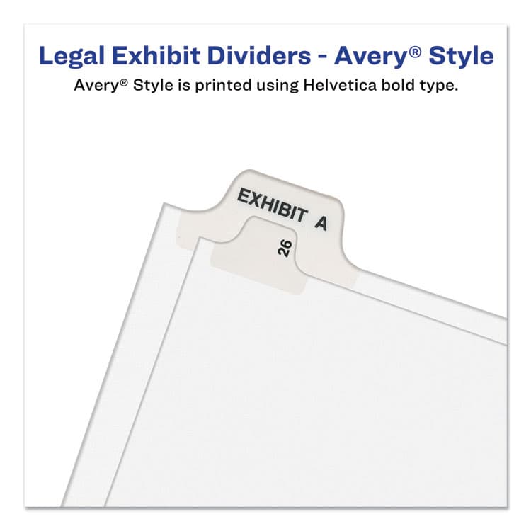 AVERY PRODUCTS CORPORATION Preprinted Legal Exhibit Side Tab Index Dividers, Avery Style, 10-Tab, 1, 11 x 8.5, White, 25/Pack (AVE11911) thumbnail 4