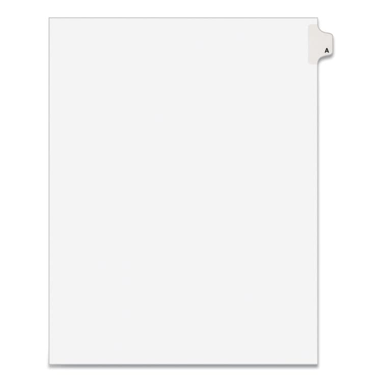 AVERY PRODUCTS CORPORATION Preprinted Legal Exhibit Side Tab Index Dividers, Avery Style, 26-Tab, A, 11 x 8.5, White, 25/Pack, (1401) (AVE01401)