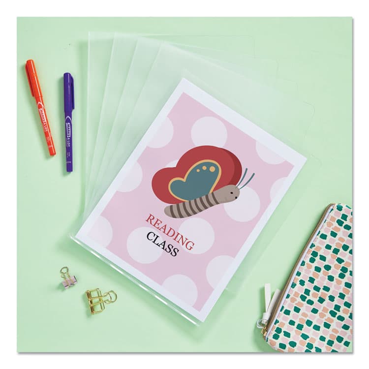 AVERY PRODUCTS CORPORATION Heavy-Duty Plastic Sleeves, Letter Size, Clear, 12/Pack (AVE72611) thumbnail 3