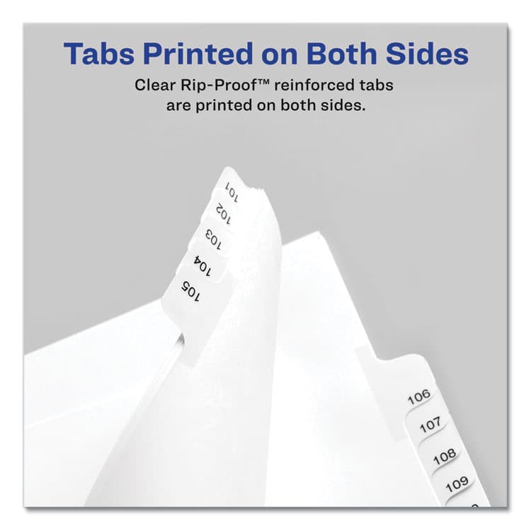 AVERY PRODUCTS CORPORATION Preprinted Legal Exhibit Side Tab Index Dividers, Allstate Style, 25-Tab, 1 to 25, 11 x 8.5, White, 1 Set, (1701) (AVE01701) thumbnail 2