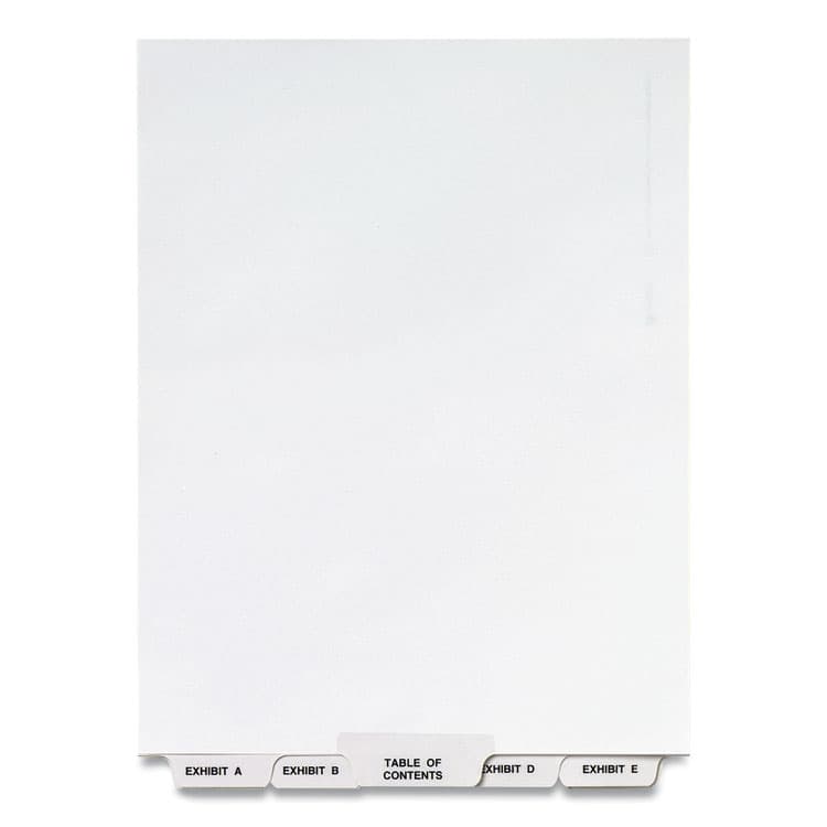AVERY PRODUCTS CORPORATION Preprinted Legal Exhibit Bottom Tab Index Dividers, Avery Style, 27-Tab, Exhibit A to Exhibit Z, 11 x 8.5, White, 1 Set (AVE11376)