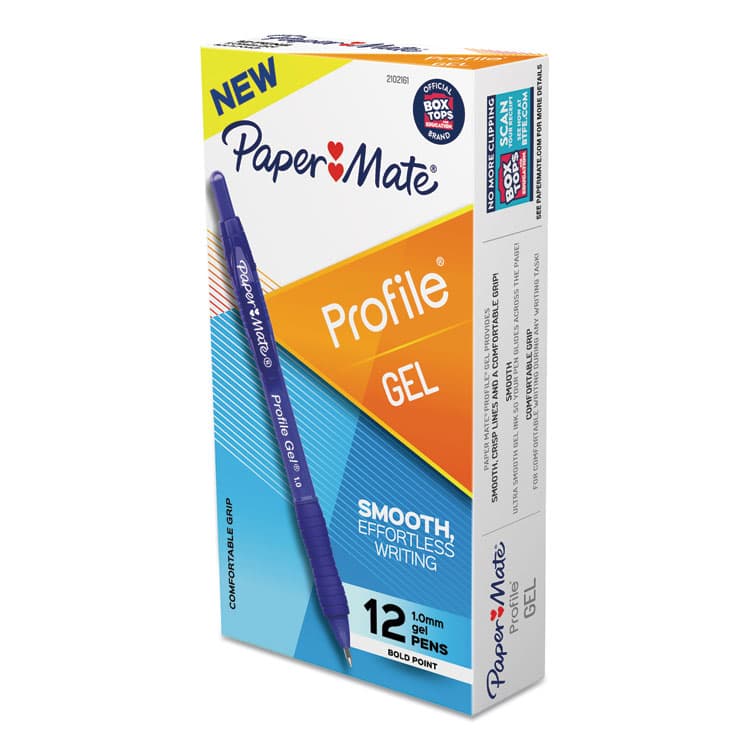 SANFORD Profile Gel Pen, Retractable, Bold 1 mm, Blue Ink, Translucent Blue Barrel, Dozen (PAP2102161) thumbnail 2