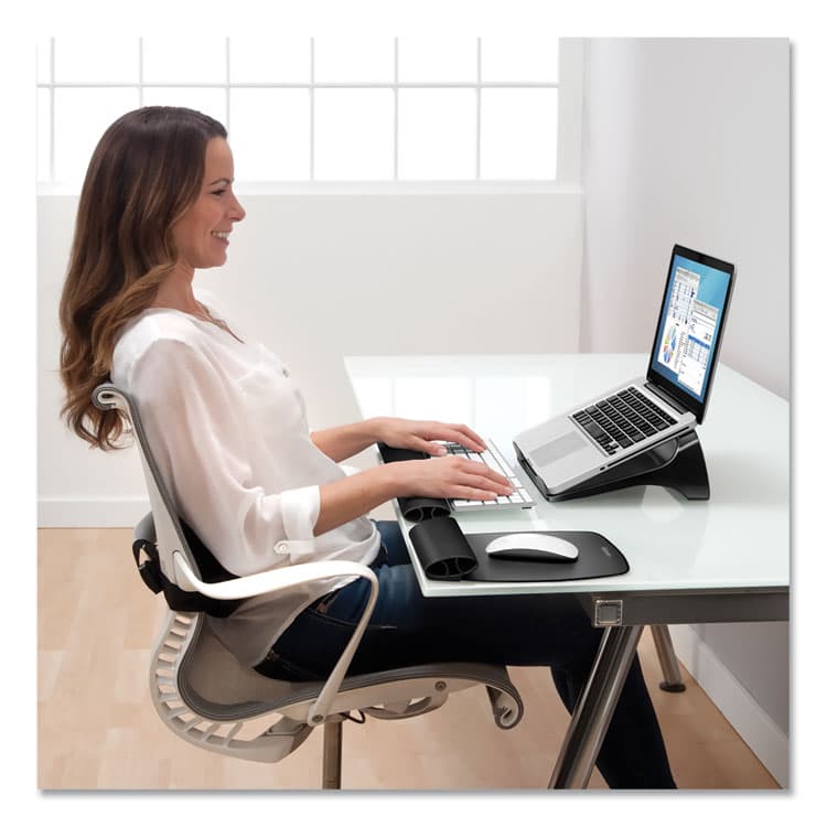 FELLOWES MFG. CO. I-Spire Series Laptop Lift, 13.19" x 9.31" x 4.13", Black/Gray, Supports 10 lbs (FEL9472401) thumbnail 4