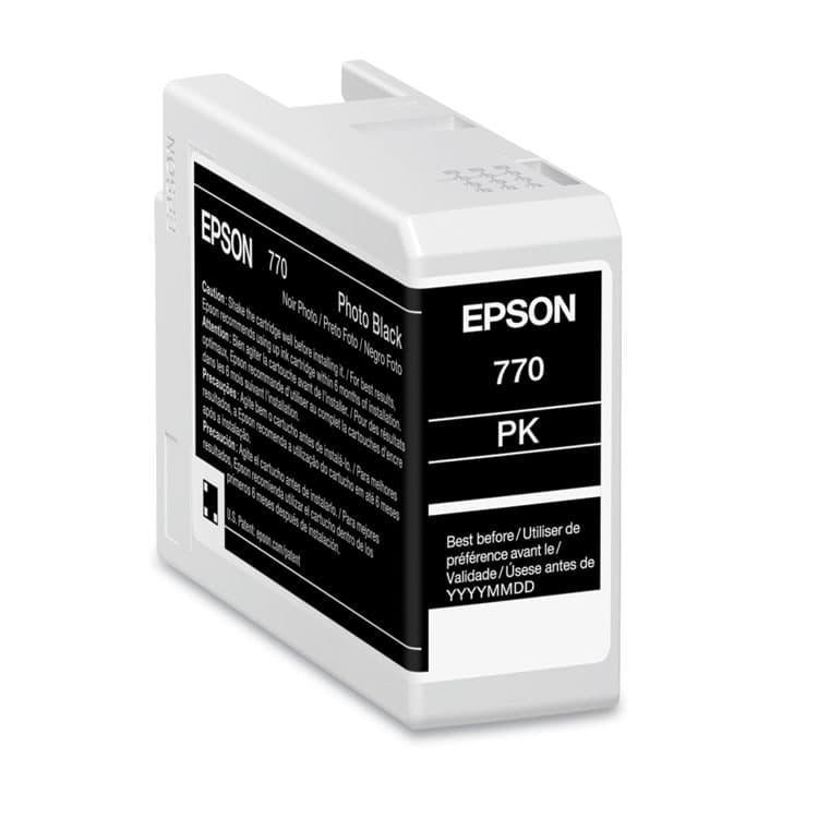 EPSON AMERICA, . T770120 (T770) UltraChrome PRO10 Ink, 25 mL, Photo Black (EPST770120)