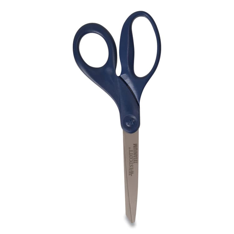ACME UNITED CORPORATION Titanium Bonded Scissors, 8" Long, 3.5" Cut Length, Straight Navy Handle (ACM17509) thumbnail 2