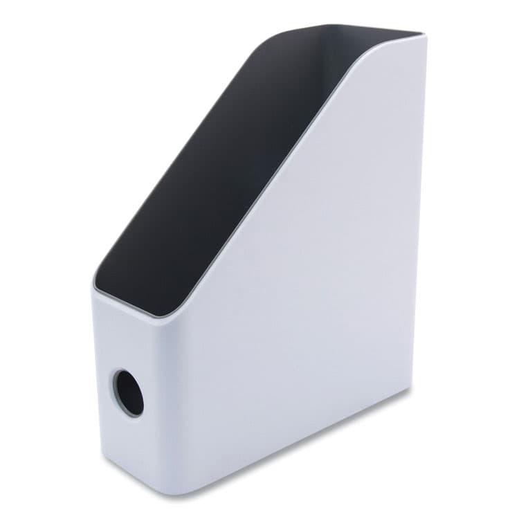 ADVANTUS CORPORATION Fusion Magazine File, 4.25 x 9.5 x 12, White/Gray (AVT37521)
