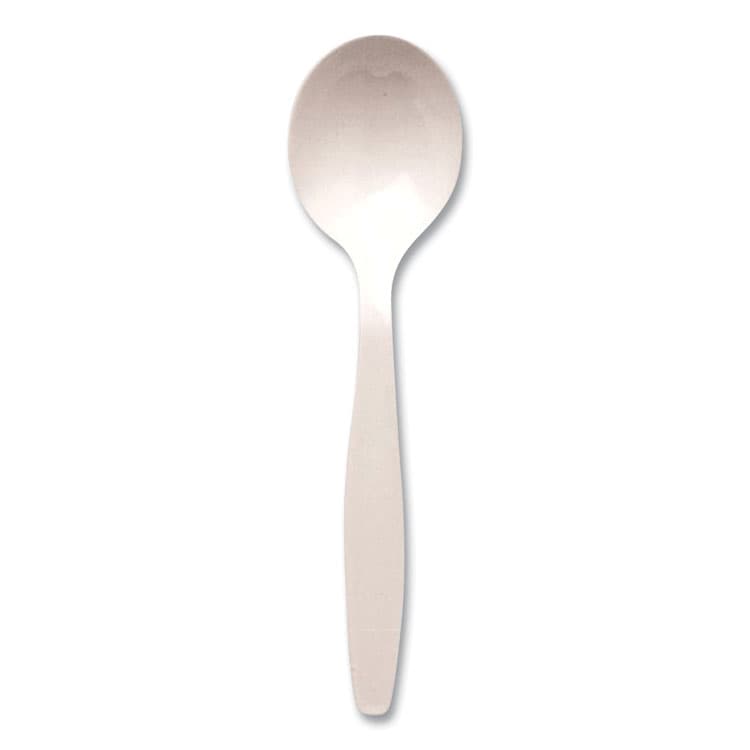 BERK ENTERPRISES Individually Wrapped Mediumweight Cutlery, Soup Spoon, Plastic, White, 1,000/Carton (BSQ1104000) thumbnail 2