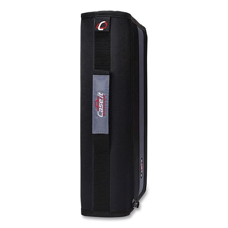 CASE IT Classic Zipper Binder, 3 Rings, 2" Capacity, 11 x 8.5, Black/Gray Accents (CAED251BLK) thumbnail 3