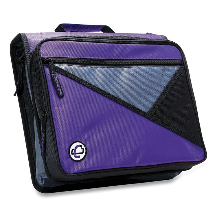 CASE IT Universal Zipper Binder, 3 Rings, 2" Capacity, 11 x 8.5, Purple/Gray Accents (CAELT007PUR)