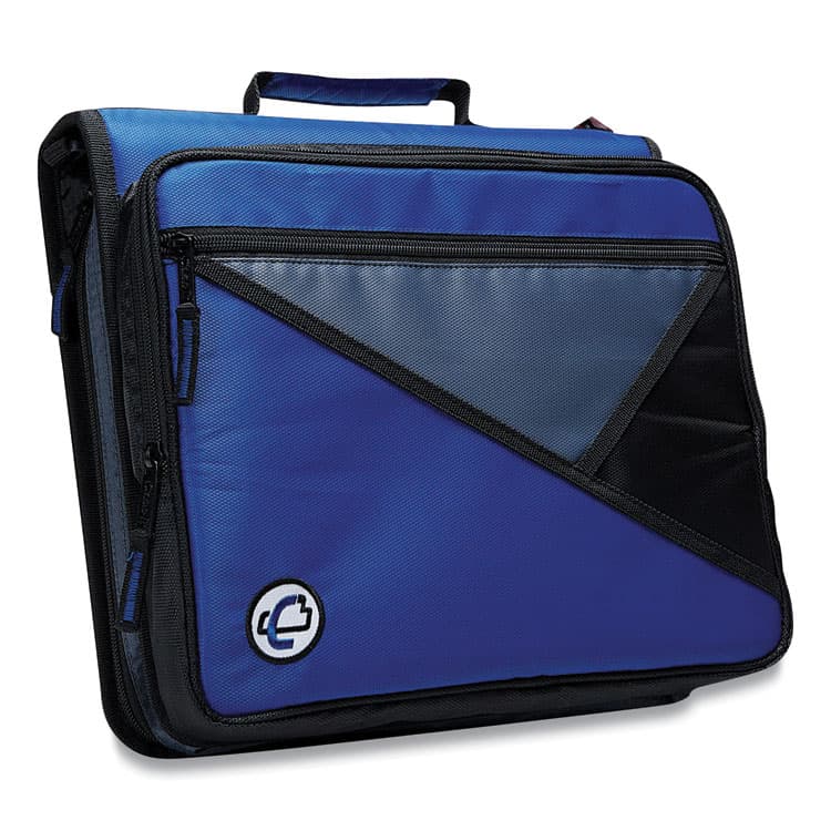 CASE IT Universal Zipper Binder, 3 Rings, 2" Capacity, 11 x 8.5, Blue/Gray Accents (CAELT007BLU)