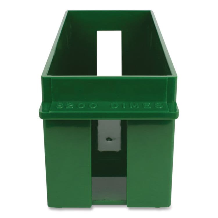 CONTROLTEK Extra-Capacity Coin Tray, Accommodates $200 in Dimes, 10.5" x 4.75" x 5", Green (CNK560166)