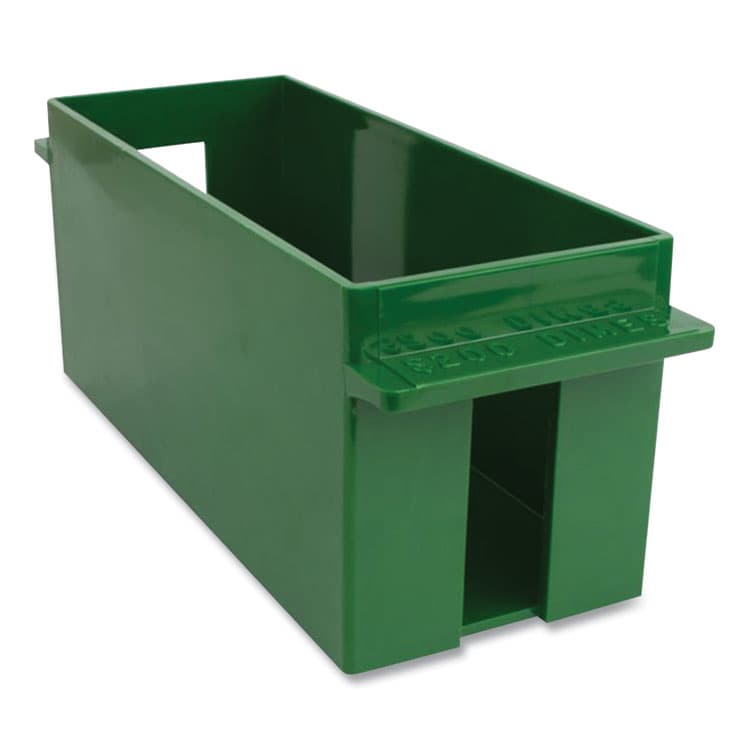 CONTROLTEK Extra-Capacity Coin Tray, Accommodates $200 in Dimes, 10.5" x 4.75" x 5", Green (CNK560166) thumbnail 2