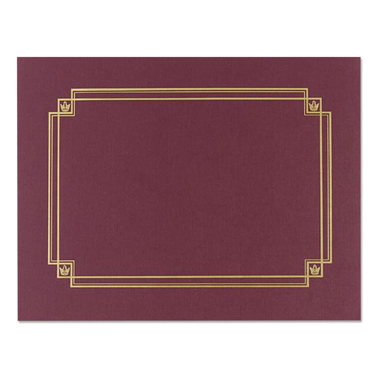 COSCO Premium Textured Certificate Holder, 12.65 x 9.75, Burgundy, 3/Pack (GRP939503) thumbnail 2