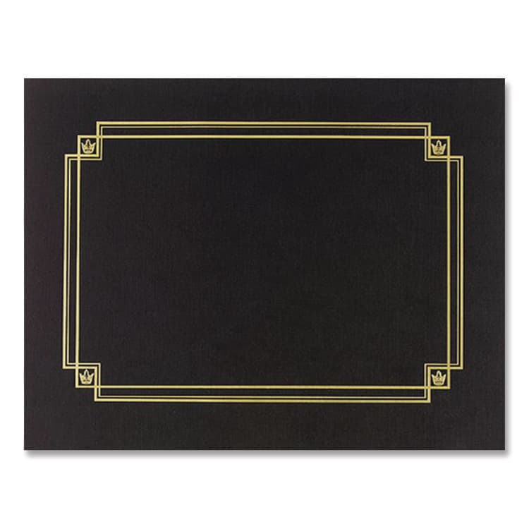COSCO Premium Textured Certificate Holder, 12.65 x 9.75, Black, 3/Pack (GRP938603) thumbnail 2