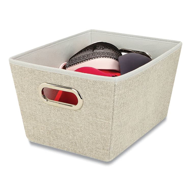 KENNEDY INTERNATIONAL Storage Tote, Medium, 7.5" x 10.8" x 13", Tan (KNI25434FEJ) thumbnail 2