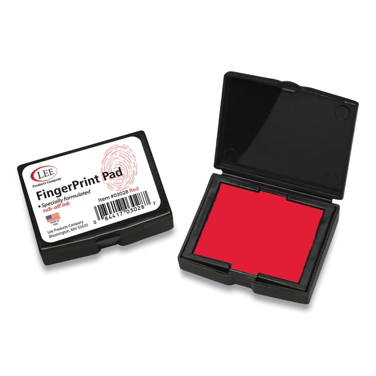 LEE PRODUCTS COMPANY Inkless Fingerprint Pad, 2.25" x 1.75", Red (LEE03028)