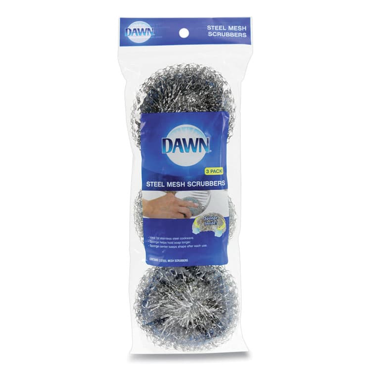 PROCTER & GAMBLE Ultra Steel Scrubbers, Gray/Silver, 3/Pack (PGC437777)